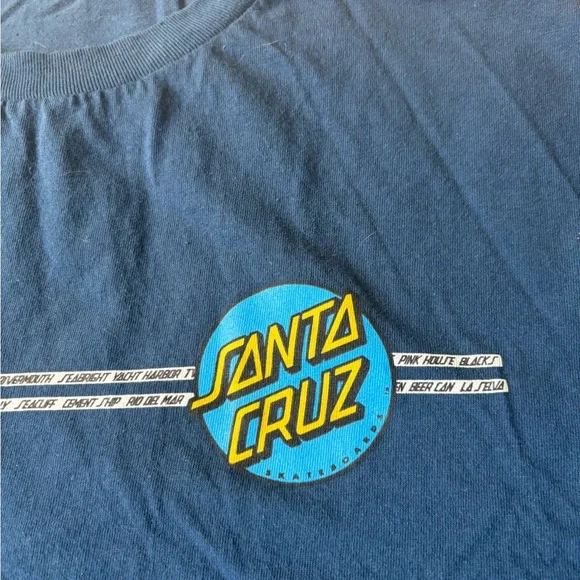Santa Cruz Skateboards Navy Tee with Logo - Picture 4 of 6
